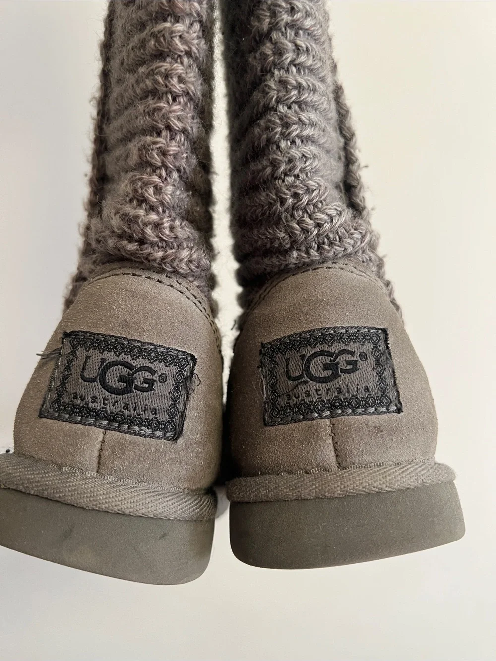 Vintage Y2K UGG Australia Gray Knit Button Slouch Leg Warmer Style🩶